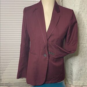 Ann Taylor Rich Burgundy Blazer